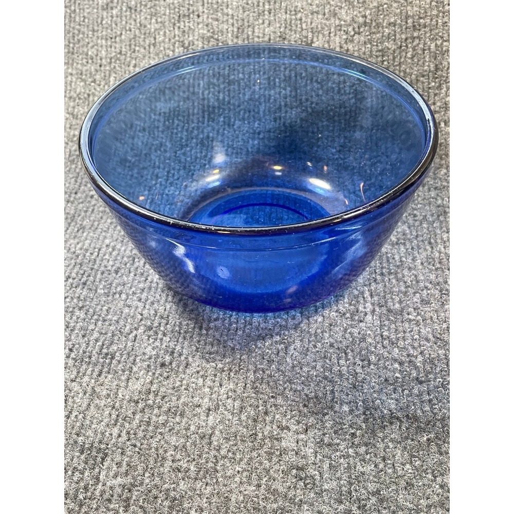 Anchor Hocking Cobalt Blue Glass Mixing Bowl 1.5 Qt Ovenware USA Made 7.5 Inch